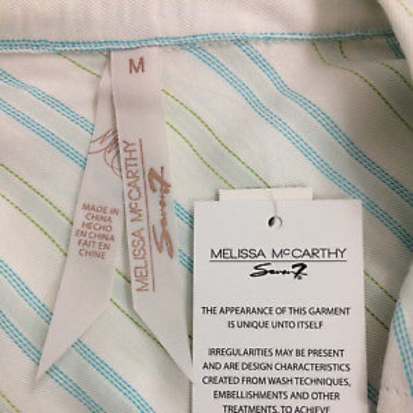 Melissa McCarthy Seven7 Mint Tunic W/ tie - Picture 4 of 5
